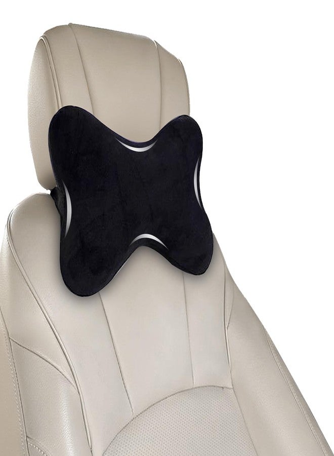 Billebon Car Neck Rest Pillow | Memory Foam Neck Pillow for Car, Car Seat Head Rest Cushion for Neck & Cervical Support - Relieves Neck Pain (Black) - Image 1